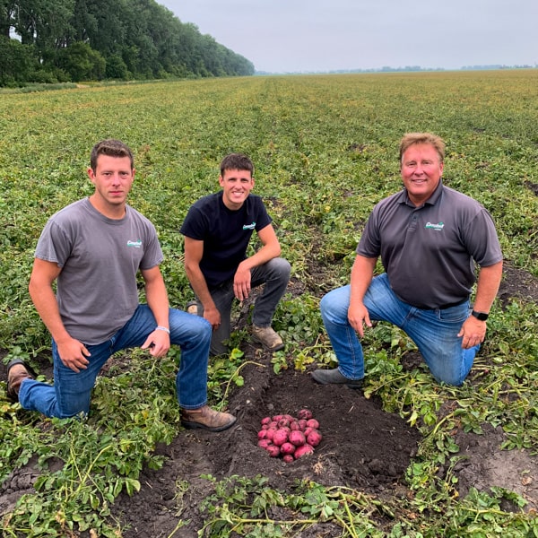 Teamwork produces the best red potatoes in the world at Campbell Farms